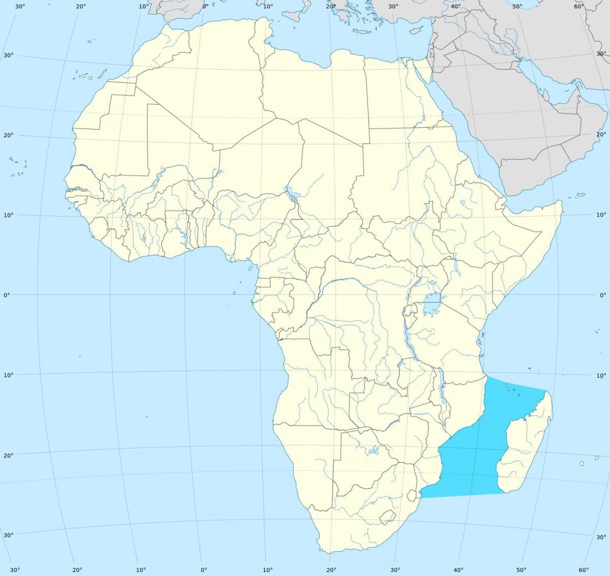 Mozambiku channel africa map